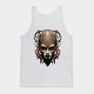 Mystic Majesty: African Ritual Mask Tank Top